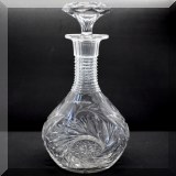 G32. American Brilliant Period cut glass decanter. - $60 